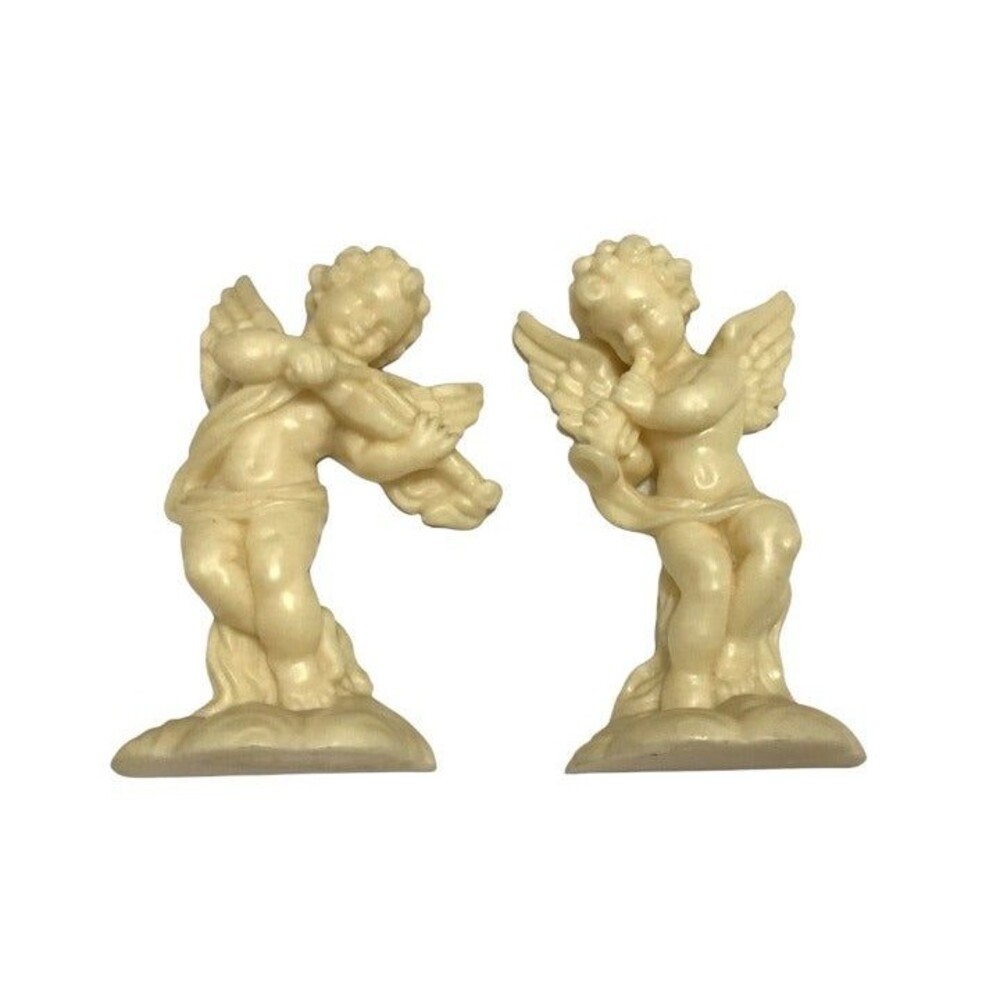 Darmil Athens Statues Inc Set of 2 Cherub Angels Angel Figures Bookends Vintage